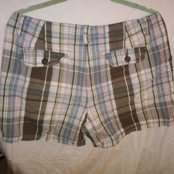 French Cuff Plaid shorts sz 14 - Picture 2 of 3